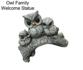 Owl Family Welcome Statue