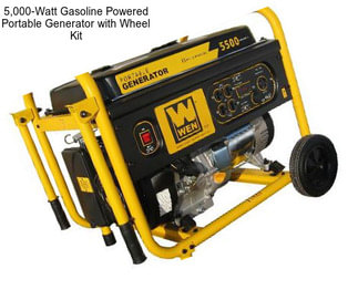 5,000-Watt Gasoline Powered Portable Generator with Wheel Kit