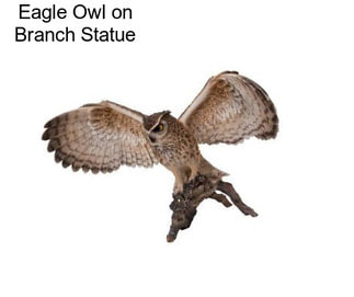Eagle Owl on Branch Statue