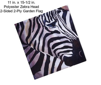 11 in. x 15-1/2 in. Polyester Zebra Head 2-Sided 2-Ply Garden Flag