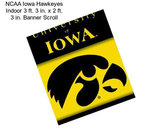 NCAA Iowa Hawkeyes Indoor 3 ft. 3 in. x 2 ft. 3 in. Banner Scroll