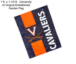 1 ft. x 1-1/2 ft.  University of Virginia Embellished Garden Flag