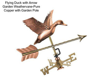 Flying Duck with Arrow Garden Weathervane-Pure Copper with Garden Pole