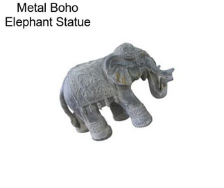 Metal Boho Elephant Statue