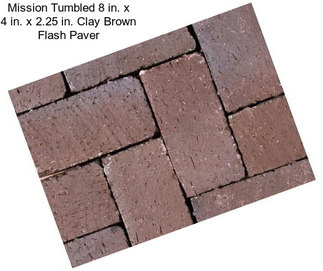 Mission Tumbled 8 in. x 4 in. x 2.25 in. Clay Brown Flash Paver