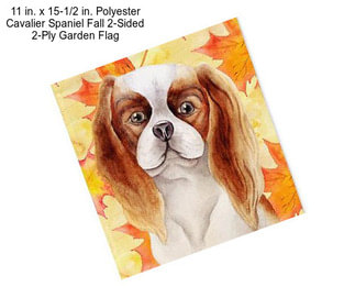 11 in. x 15-1/2 in. Polyester Cavalier Spaniel Fall 2-Sided 2-Ply Garden Flag