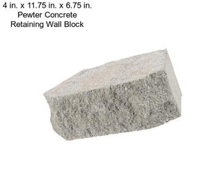 4 in. x 11.75 in. x 6.75 in. Pewter Concrete Retaining Wall Block