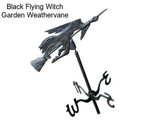 Black Flying Witch Garden Weathervane