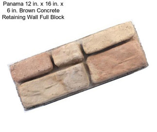 Panama 12 in. x 16 in. x 6 in. Brown Concrete Retaining Wall Full Block