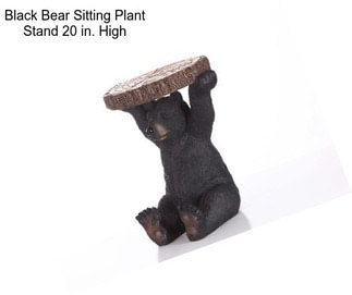 Black Bear Sitting Plant Stand 20 in. High