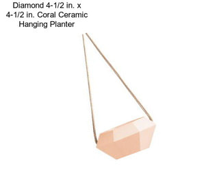 Diamond 4-1/2 in. x 4-1/2 in. Coral Ceramic Hanging Planter