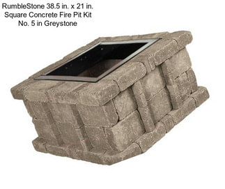 RumbleStone 38.5 in. x 21 in. Square Concrete Fire Pit Kit No. 5 in Greystone