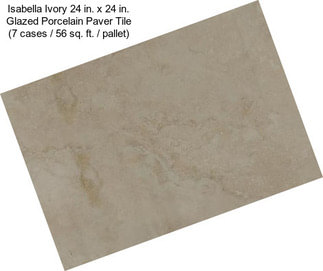 Isabella Ivory 24 in. x 24 in. Glazed Porcelain Paver Tile (7 cases / 56 sq. ft. / pallet)