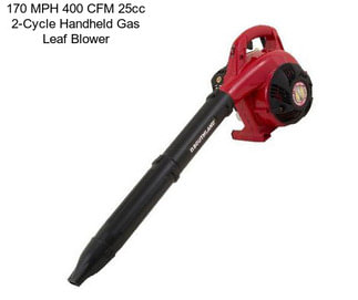 170 MPH 400 CFM 25cc 2-Cycle Handheld Gas Leaf Blower