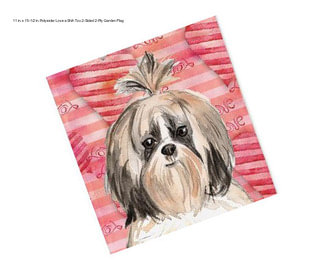 11 in. x 15-1/2 in. Polyester Love a Shih Tzu 2-Sided 2-Ply Garden Flag