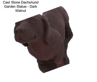 Cast Stone Dachshund Garden Statue - Dark Walnut