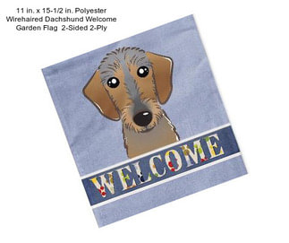 11 in. x 15-1/2 in. Polyester Wirehaired Dachshund Welcome Garden Flag  2-Sided 2-Ply