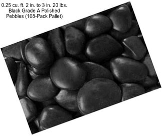 0.25 cu. ft. 2 in. to 3 in. 20 lbs. Black Grade A Polished Pebbles (108-Pack Pallet)