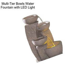 Multi-Tier Bowls Water Fountain with LED Light