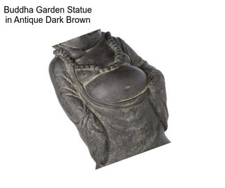 Buddha Garden Statue in Antique Dark Brown