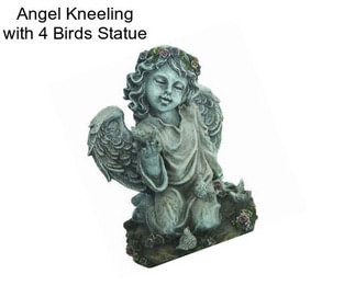 Angel Kneeling with 4 Birds Statue