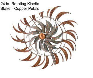 24 in. Rotating Kinetic Stake - Copper Petals