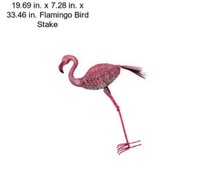 19.69 in. x 7.28 in. x 33.46 in. Flamingo Bird Stake