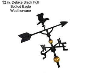 32 in. Deluxe Black Full Bodied Eagle Weathervane