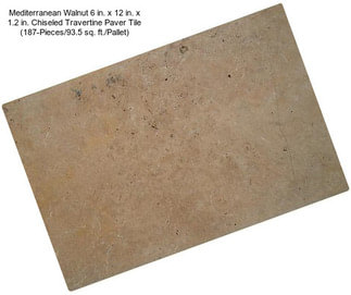 Mediterranean Walnut 6 in. x 12 in. x 1.2 in. Chiseled Travertine Paver Tile (187-Pieces/93.5 sq. ft./Pallet)