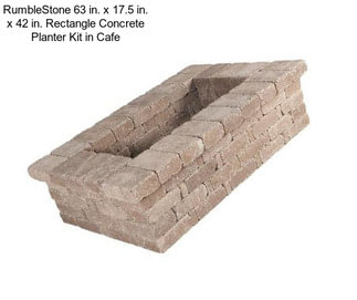 RumbleStone 63 in. x 17.5 in. x 42 in. Rectangle Concrete Planter Kit in Cafe