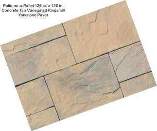 Patio-on-a-Pallet 126 in. x 126 in. Concrete Tan Variegated Kingsmill Yorkstone Paver