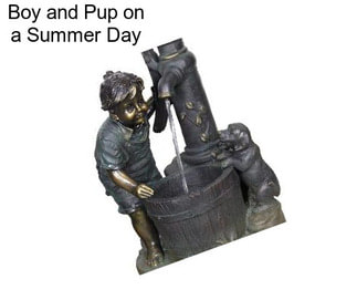 Boy and Pup on a Summer Day