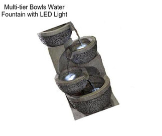 Multi-tier Bowls Water Fountain with LED Light