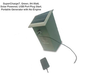 SuperCharge7, Green, 84-Watt, Solar Powered, USB Port Plug Start, Portable Generator with No Engine
