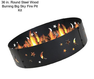 36 in. Round Steel Wood Burning Big Sky Fire Pit Kit