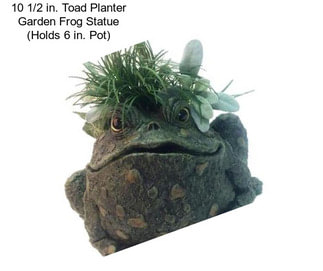 10 1/2 in. Toad Planter Garden Frog Statue (Holds 6 in. Pot)