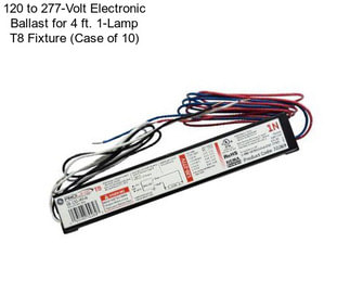 120 to 277-Volt Electronic Ballast for 4 ft. 1-Lamp T8 Fixture (Case of 10)