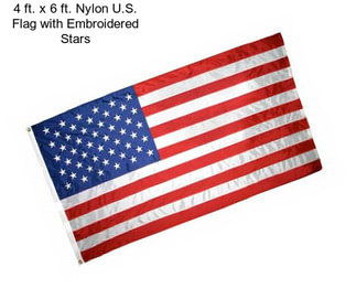 4 ft. x 6 ft. Nylon U.S. Flag with Embroidered Stars