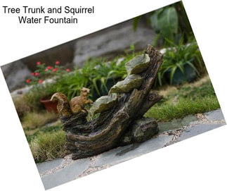 Tree Trunk and Squirrel Water Fountain