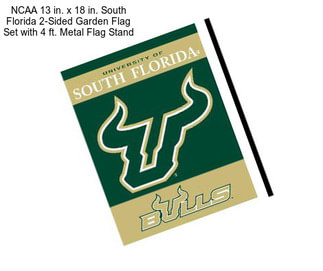 NCAA 13 in. x 18 in. South Florida 2-Sided Garden Flag Set with 4 ft. Metal Flag Stand