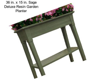 36 in. x 15 in. Sage Deluxe Resin Garden Planter