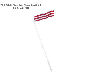 20 ft. White Fiberglass Flagpole with 4 ft. x 6 ft. U.S. Flag