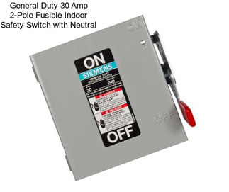 General Duty 30 Amp 2-Pole Fusible Indoor Safety Switch with Neutral