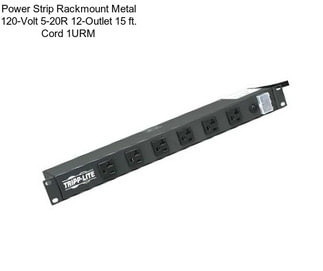 Power Strip Rackmount Metal 120-Volt 5-20R 12-Outlet 15 ft. Cord 1URM