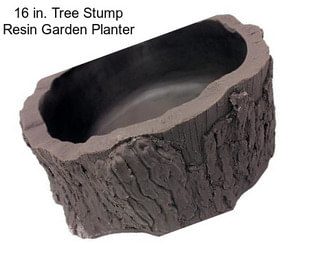 16 in. Tree Stump Resin Garden Planter