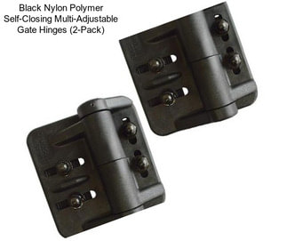 Black Nylon Polymer Self-Closing Multi-Adjustable Gate Hinges (2-Pack)