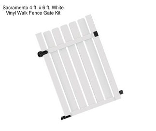 Sacramento 4 ft. x 6 ft. White Vinyl Walk Fence Gate Kit