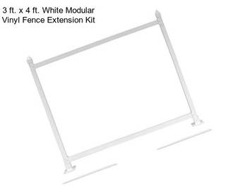 3 ft. x 4 ft. White Modular Vinyl Fence Extension Kit