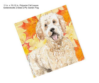 11 in. x 15-1/2 in. Polyester Fall Leaves Goldendoodle 2-Sided 2-Ply Garden Flag