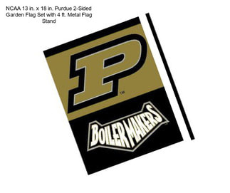 NCAA 13 in. x 18 in. Purdue 2-Sided Garden Flag Set with 4 ft. Metal Flag Stand